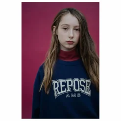 Repose AMS Sweat Cozydrop Coton Bio | Bleu marine Sale