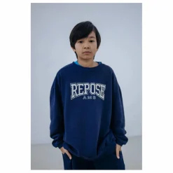 Repose AMS Sweat Cozydrop Coton Bio | Bleu marine Sale