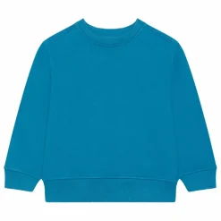 Clearance SMALLABLE BASICS Sweat Crewneck Garçon Molleton Bio | Bleu azur