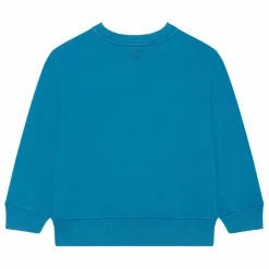 Clearance SMALLABLE BASICS Sweat Crewneck Garçon Molleton Bio | Bleu azur