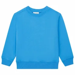 Outlet SMALLABLE BASICS Sweat Crewneck Garçon Molleton Bio | Bleu azur