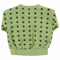 Sale Piupiuchick Sweat Côtelé Etoiles Coton Bio | Vert