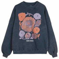 Bobo Choses Sweat Dahlia Coton Bio et Recyclé - Collection Femme | Bleu marine