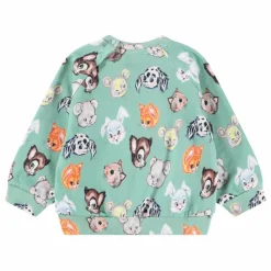 Sale Molo Sweat Disc Animaux Coton Bio | Vert