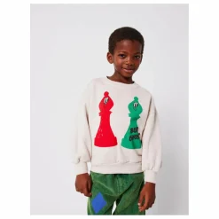 Online Bobo Choses Sweat Echecs Coton Bio | Beige chiné
