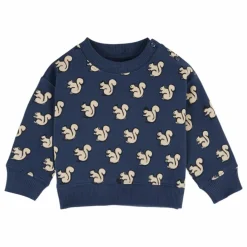 Best Emile et Ida Sweat Ecureuils Coton Bio | Bleu nuit