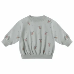 Quincy Mae Sweat Elans Coton Bio | Bleu gris