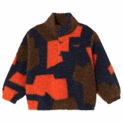 Clearance Tinycottons Sweat Façon Sherpa Abstrait | Bleu marine