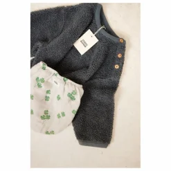 Studio Bohème Sweat Façon Sherpa Ours Coton Bio | Bleu gris Discount