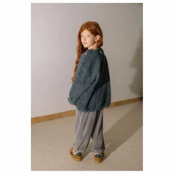 Studio Bohème Sweat Façon Sherpa Ours Coton Bio | Bleu gris Discount