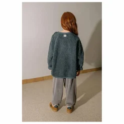 Studio Bohème Sweat Façon Sherpa Ours Coton Bio | Bleu gris Discount