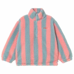 Enfant Tinycottons Sweat Façon Sherpa Rayé |