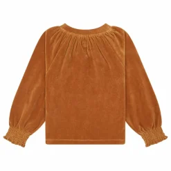 SMALLABLE BASICS Sweat Fille Col Rond en Velours | Noisette Outlet