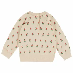 Emile et Ida Sweat Fleuri Coton Bio | Ecru New