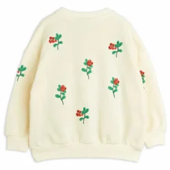 Mini Rodini Sweat Fleuri Coton Bio | Ecru Outlet