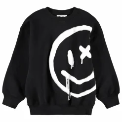 Molo Sweat Mar Smiley Coton Bio | Noir Clearance