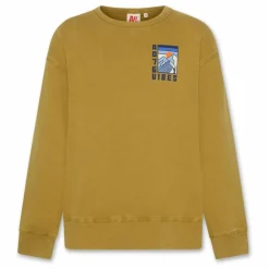 Outlet AO76 Sweat Oscar Vibes Coton Bio | Jaune vert