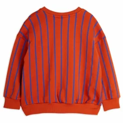 Mini Rodini Sweat Rayé Coton Bio | Rouge New