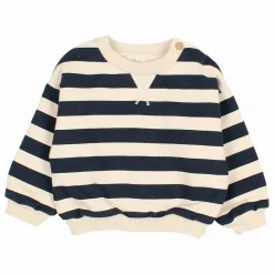 Discount Búho Sweat Rayures Bébé Coton Bio | Ivoire