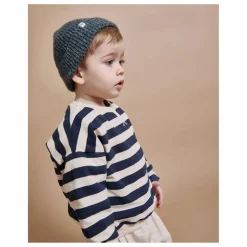 Discount Búho Sweat Rayures Bébé Coton Bio | Ivoire