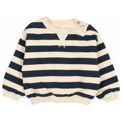 Discount Búho Sweat Rayures Bébé Coton Bio | Ivoire