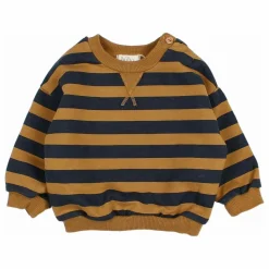 New Búho Sweat Rayures Bébé Coton Bio | Ocre