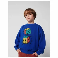 New Bobo Choses Sweat Roll The Dice Coton Bio | Bleu roi