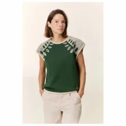 Leon & Harper Sweat Sans Manches Sirop Leaf Coton Bio | Vert Outlet