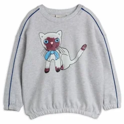 Outlet Mini Rodini Sweat Siamese Coton Bio | Gris chiné