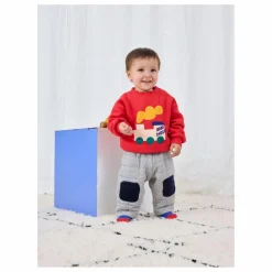 Bobo Choses Sweat Train Coton Bio | Rouge Best