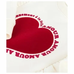 Enfant Petit Bateau Sweat Volants Cœur |