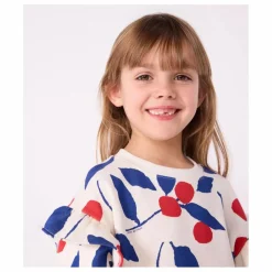 Petit Bateau Sweat Volants Feuilles | Ecru Online