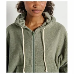 Outlet American Vintage Sweat Zippé Bobypark Coton Bio | Vert argile
