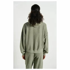 Outlet American Vintage Sweat Zippé Bobypark Coton Bio | Vert argile