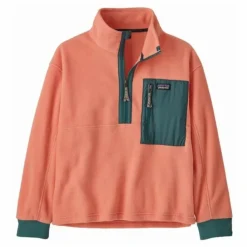 Patagonia Sweat Zippé Microdini Polaire Fibres Recyclées | Rose pêche