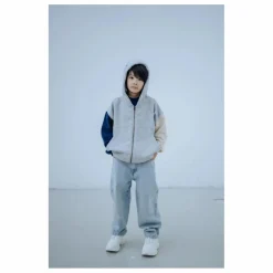 Enfant Repose AMS Sweat Zippé Tricolore Coton Bio |