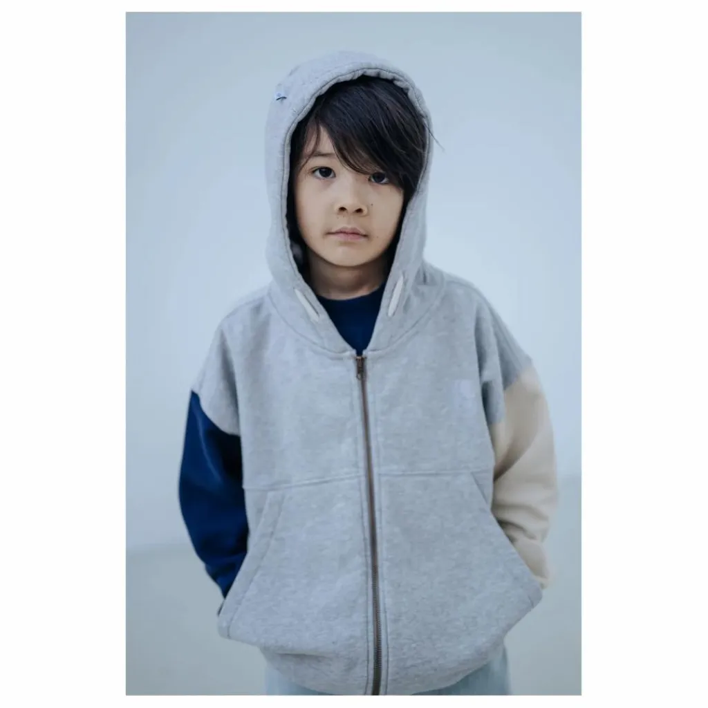 Enfant Repose AMS Sweat Zippé Tricolore Coton Bio |