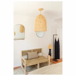 Cosydar Système électrique, rosace en raphia | Noir Sale