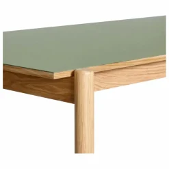 Hübsch Table à manger en chêne Oblique | Olive