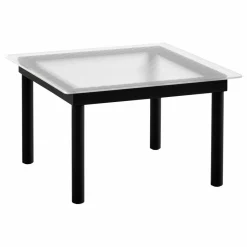 Sale Hay Table basse en verre Kofi, pietement en chêne | Noir