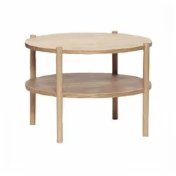Hübsch Table basse ronde en FSC Chêne
