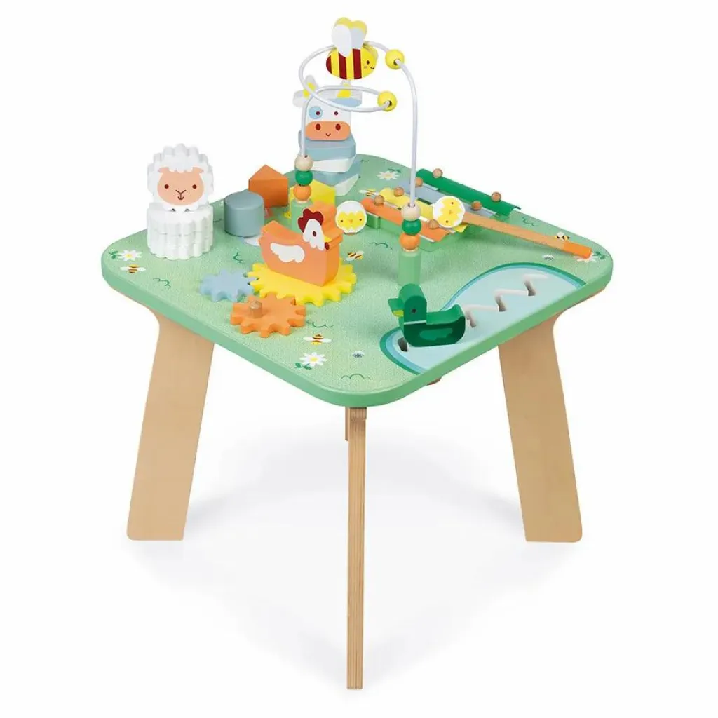 Janod Table d'activités Jolie prairie Multicolore Online