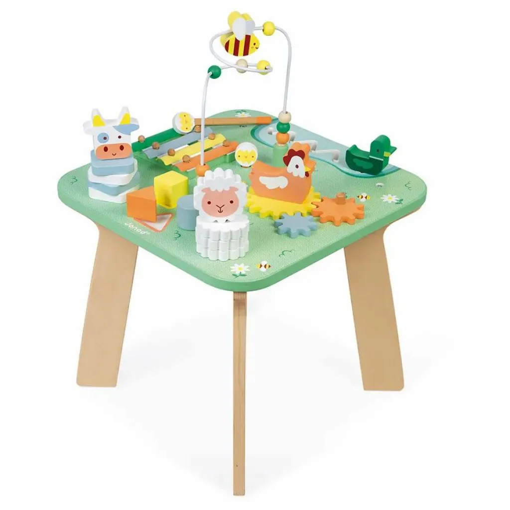 Janod Table d'activités Jolie prairie Multicolore Online
