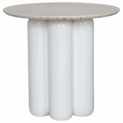 Best Cosin Table d'appoint avec plateau en matière recyclée | Blanc