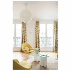 Cosin Table d'appoint avec plateau en verre | Blanc Outlet