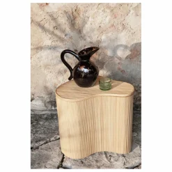 Ferm Living Table d'appoint de rangement Isola en rotin Naturel Discount