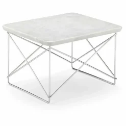 Vitra Table d'appoint Eames Ocassional LTR piétement chromé | Marbré blanc Outlet