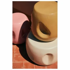 HKliving Table d'appoint en céramique | Crème Clearance