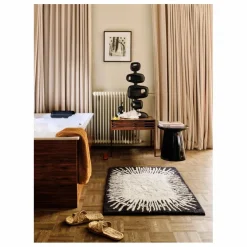 HKliving Table d'appoint en faïence | Noir New