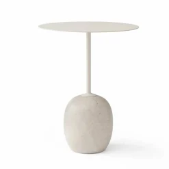Sale & Tradition Table d'appoint marbre Lato LN8 | Blanc